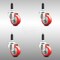 Service Caster 3 Inch 316SS Red Polyurethane Swivel 3/4 Inch Expanding Stem Caster Set SCC SCC-SS316EX20S314-PPUB-RED-34-4 - alternate 1